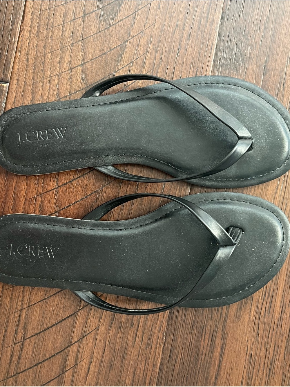 J. Crew Black easy summer Flip-Flop Sandals